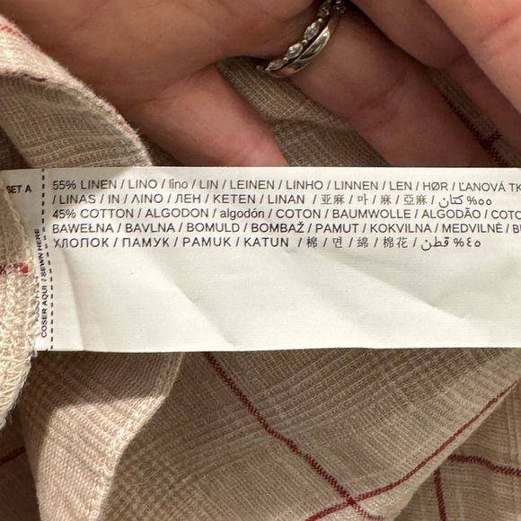 MNG mango Cream and Red Boxy Crop Top - Picture 10 of 13